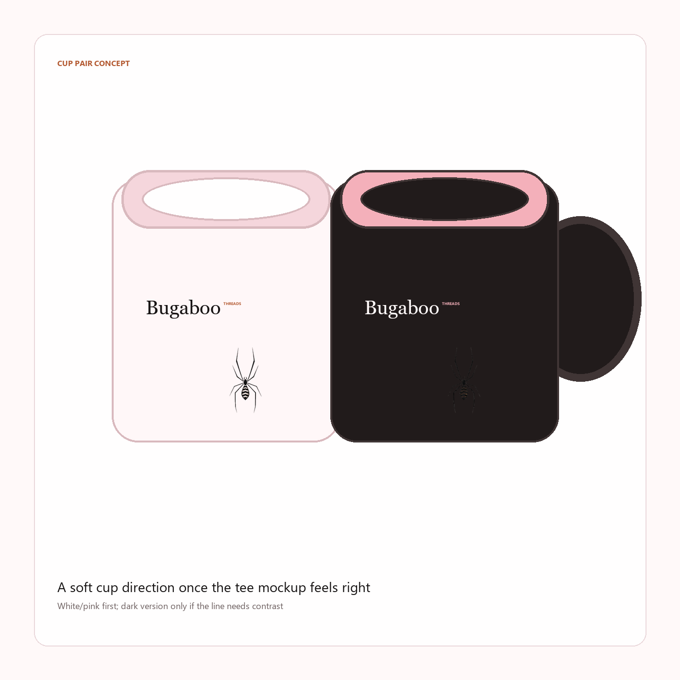 Bugaboo Threads light and dark cup concept pair