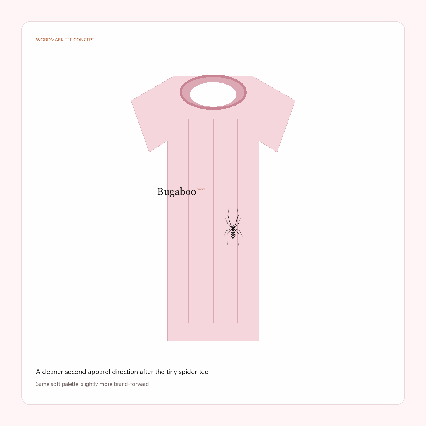 Bugaboo Threads wordmark tee concept